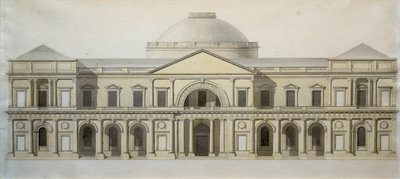 Wettbewerbsentwurf für das Royal Exchange Gebäude in Dublin, ca. 1769 von Thomas Sandby